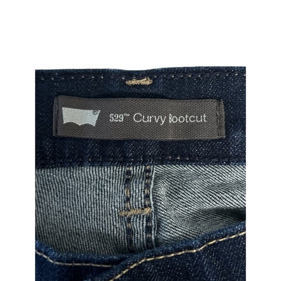 Levis Womens 529 Curvy Bootcut Jeans Size 8 Dark Wash Denim - Picture 5 of 9